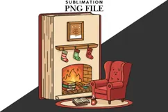 Bookish Christmas png design for T-shirts Product Image 2