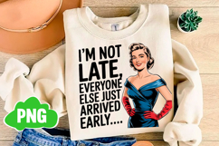 Retro Sarcastic Women Sublimation PNG Product Image 1