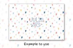 Minimal hearts seamless pattern, Valentines day background Product Image 5