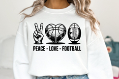 Peace Love Football Svg | Game Day Svg | Shirt Svg Product Image 5