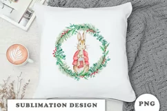 Peter Rabbit Christmas Wreath Clipart PNG Product Image 5