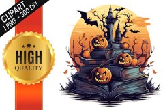 Halloween Books Sublimation Clipart Bundle Product Image 3