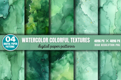 Watercolor Colorful Textures Background Paper PNG Product Image 6