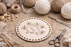 Round basket base with flowers ornament digital file crochet Product Image 5