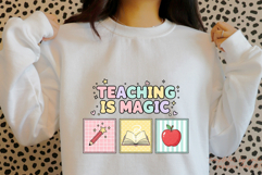 Teaching is Magic Sublimation PNG, Back to School Digital Product Image 3