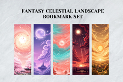 Fantasy Celestial Landscape Bookmark Set,Cosmic Galaxy Book Product Image 5