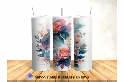 Watercolor Rose 20OZ Tumbler Sublimation Design Product Image 5