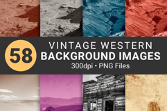 58 Vintage Western Digital Backgrounds Outlaw Scenery Product Image 7