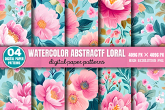 Watercolor Abstract Floral Pattern Set Bundle PNG Product Image 5
