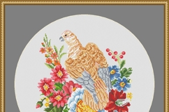 Hawk Vintage Cross Stitch Pattern with Flowers Product Image 7