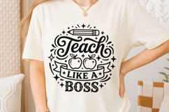 Teach Like A Boss Svg, Back To School Svg, Funny Teacher Svg Product Image 6