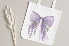 Lavender Wisteria Coquette Bow Clipart Product Image 4