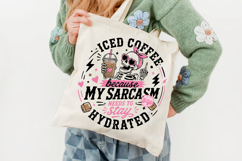 Skeleton Iced Coffee Lover PNG, Trendy Coquette Caffeine Product Image 5