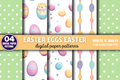 EASTER EGGS PAPER EASTER PATTERN Bundle PNG Product Image 6