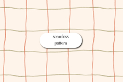 Seamless Hand Drawn Grid Pattern, Minimal Check Design Product Image 1