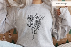 November Birth Flower Bouquet SVG - Chrysanthemum Product Image 5