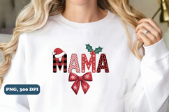 Mama Christmas sublimation PNG Design, PNG Sublimation Product Image 5