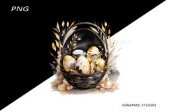 Easter Clipart, Easter Egg Basket Clipart, Easter Bunny Png Product Image 1