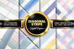 Diagonal Stripe Digital Papers - 04 variations Product Image 1