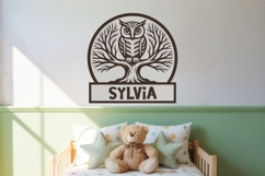 Owl Laser Cut File SVG DXF PNG, Owl Name Sign, Owl Clipart Product Image 4