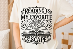 Reading Is My Favorite Escape Svg, Book Lover Svg. Product Image 6