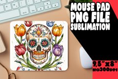 Chic Watercolor Flower Skull Art Product Image 1