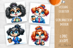 Sarcastic animal Coffee Mug Sublimation, Quotes Coaster Product Image 1