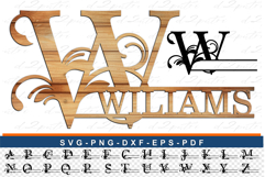 Monogram Flourish Split Letters SVG Bundle Cut Files Product Image 8