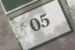 elegant wedding invitation card with roses watercolor Product Image 3