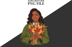 Autumn motivational woman png design for T-shirts Product Image 2