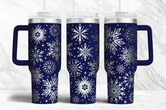 Tumbler laser svg| 40oz Tumbler Christmas Snowflakes wrap Product Image 5