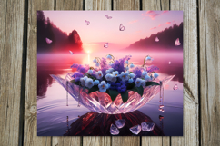 Fantasy sunset | Skinny tumbler Sublimation design Product Image 5