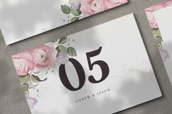 beautiful wedding card invitation set with roses flower Product Image 5
