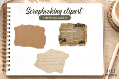 Torn paper, Vintage Paper Scrap Clipart antique ephemera Product Image 1