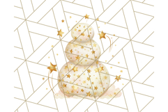 Patterned Snowman Silhouette PNG Clipart Product Image 5
