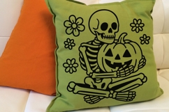 Spooky Skeleton Svg, Pumpkin Skeleton Svg, Spooky Vibes Svg. Product Image 5