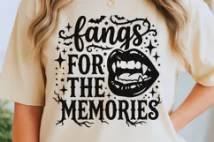Fangs For The Memories Svg, Funny Halloween Svg, Gothic Svg. Product Image 6