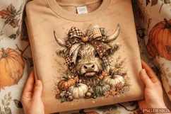 highland cow png,fall cow png,autumn cow,highland cow sublim Product Image 5