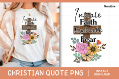 Christian Quote Sublimation - Faith Saying | Exhale Fear Product Image 1
