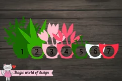 Tulips flowers Candy Dome Holder Svg, 3d svg cut file Product Image 3