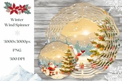 Santa Claus Wind Spinner Design, Christmas Wind Spinner PNG Product Image 1
