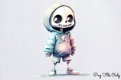 Pastel Halloween Skeleton Clipart Bundle PNG Product Image 6