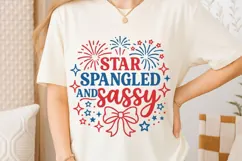 Star Spangled And Sassy Svg, 4th Of July Svg, Patriotic Svg. Product Image 6