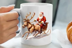 Christmas Sleigh Sublimation Clipart, Christmas PNG Product Image 5