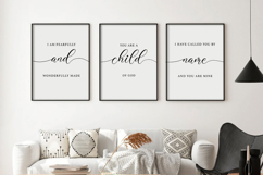 Bible Verse Wall Art Set of 3 Prints Product Image 5