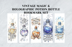 Holographic Potion Bottle Bookmark Set,Vintage Magic &amp; Witch Product Image 5