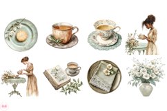 Pastel Winter Tea Party Clipart Product Image 5