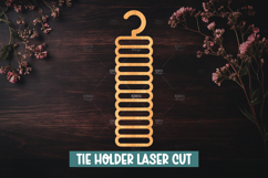 10 Tie Holder Laser Cut SVG, Hanging Tie Rack Templates Product Image 6