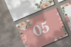 beautiful wedding card invitation with peonies flower Product Image 5