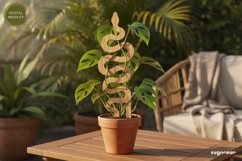 Snake Plant Stake Laser Cut | Glowforge | SVG Product Image 1